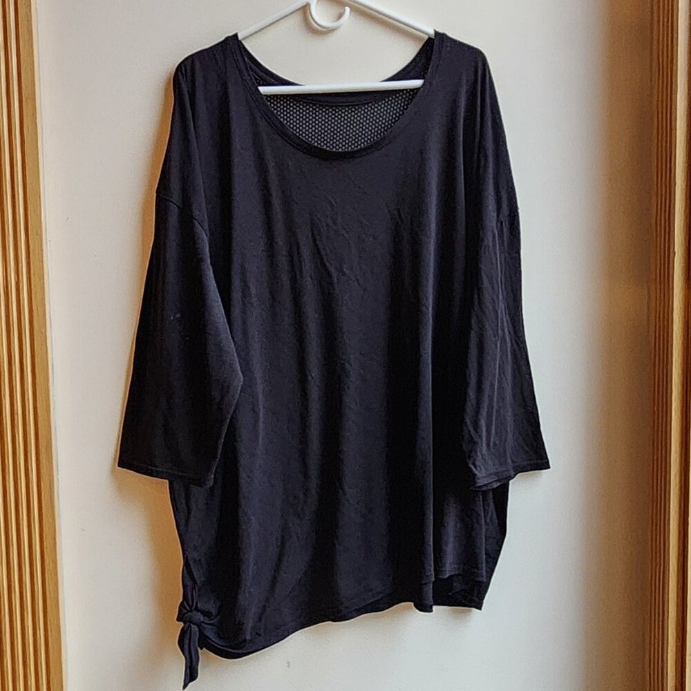 Target Black Side Knot Mesh Back Short Sleeve Jersey Size 3X